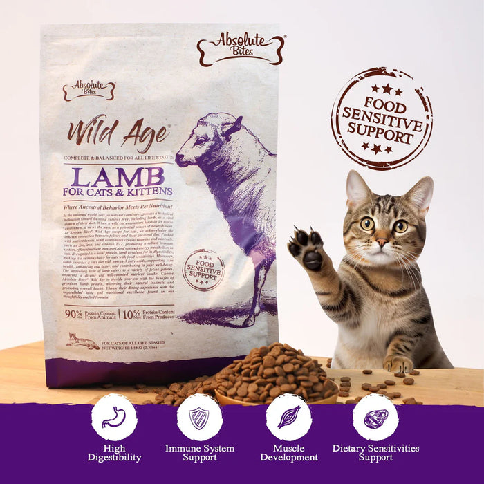 Absolute Bites Wild Age Lamb Dry Cat Food (2 Sizes)