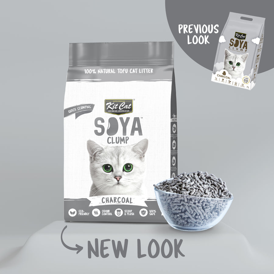 KitCat Soya ClumpCharcoal Cat Litter 7L