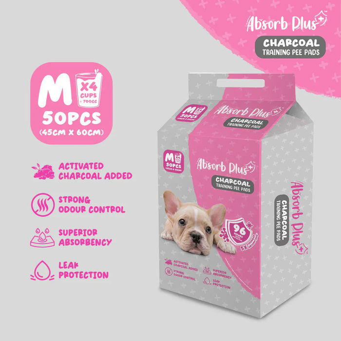 Absorb Plus Charcoal Medium Pee Pad Pet Sheets | CTN OF 3