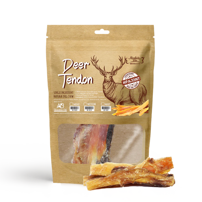 Absolute Bites Deer Tendon Dental Care Dog Chew (3 Option)