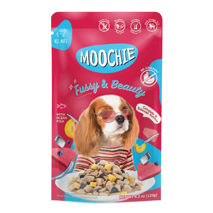 Moochie Dog With Ocean Fish Fussy & Beauty 120g X12