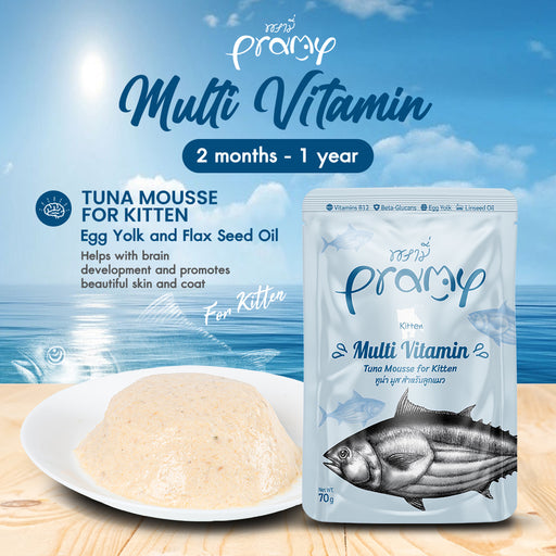 Pramy Multi Vitamin Tuna Mousse for Kitten 70g X12