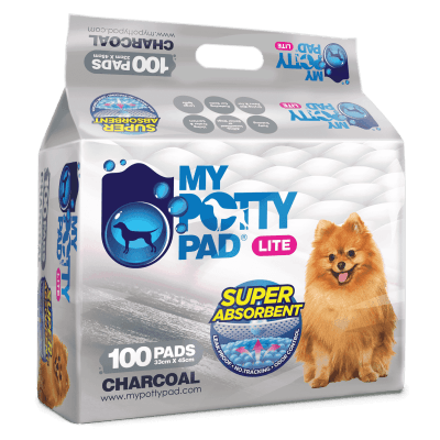 My Potty Pad Lite Charcoal Dog Training Pads | Odor Control | Super Absorbent | Leak-Proof | Puppy & Pet Pee Pads