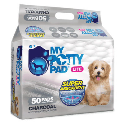 My Potty Pad Lite Charcoal Dog Training Pads | Odor Control | Super Absorbent | Leak-Proof | Puppy & Pet Pee Pads
