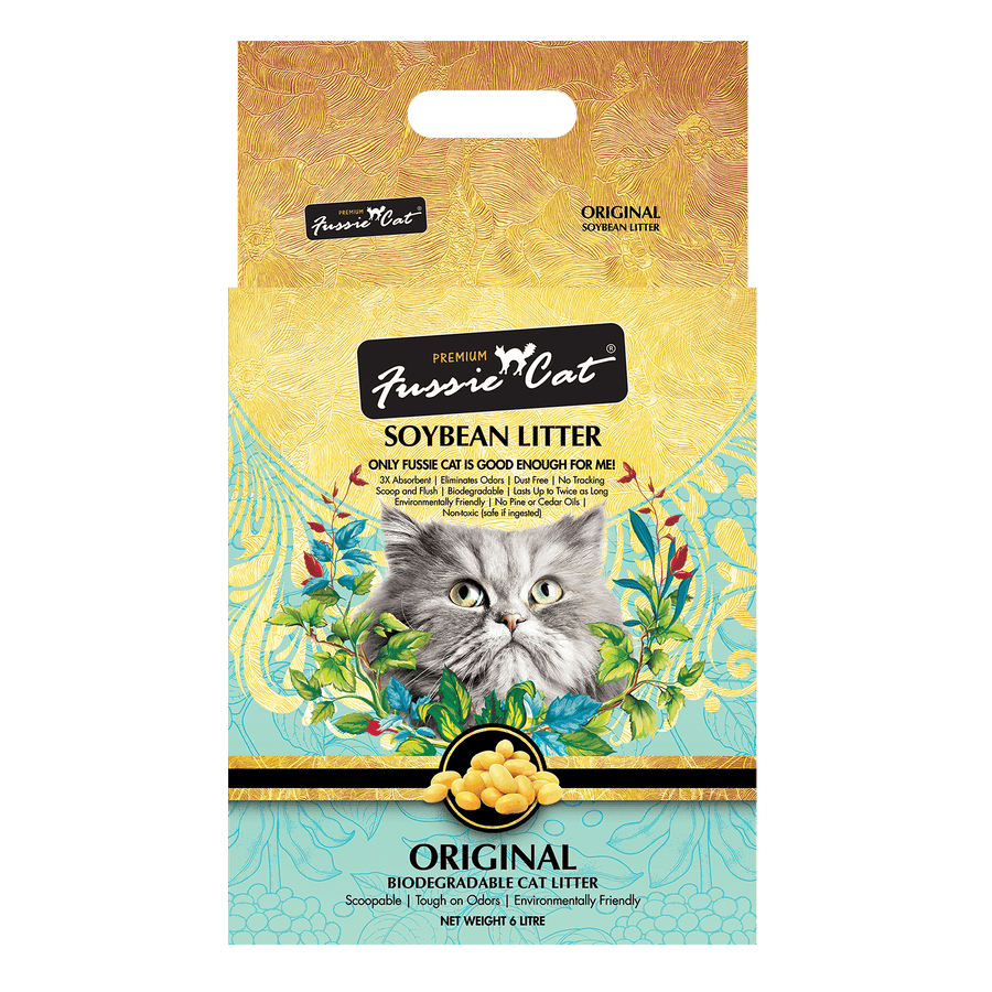 [NEW & IMPROVED] Fussie Cat Soybean Cat Litter 6L