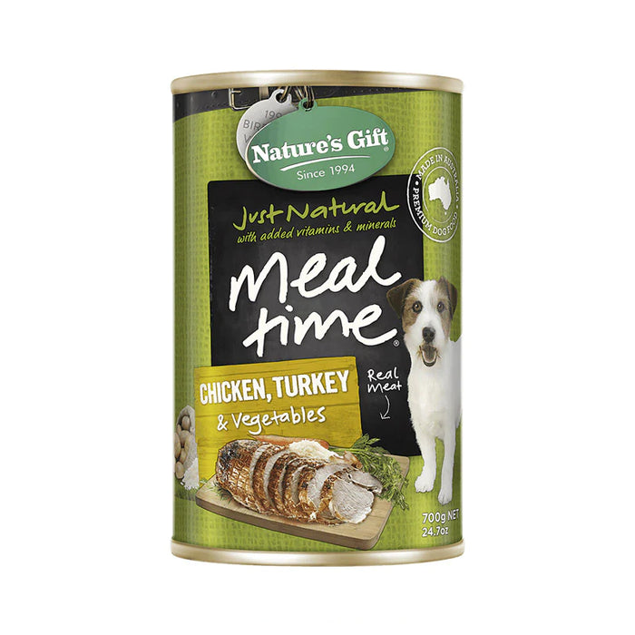 Nature's Gift Dog Chicken, Turkey and Vegetables 700g X12