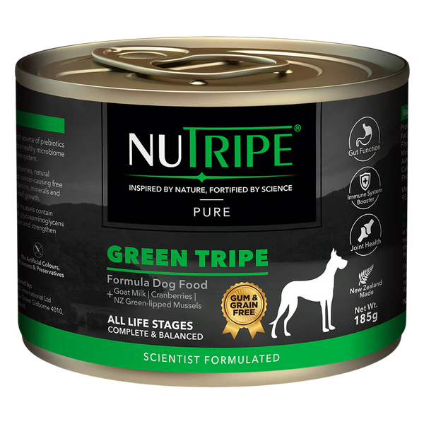 Nutripe Dog Gum & Grain Free Pure Green Tripe 185g X24