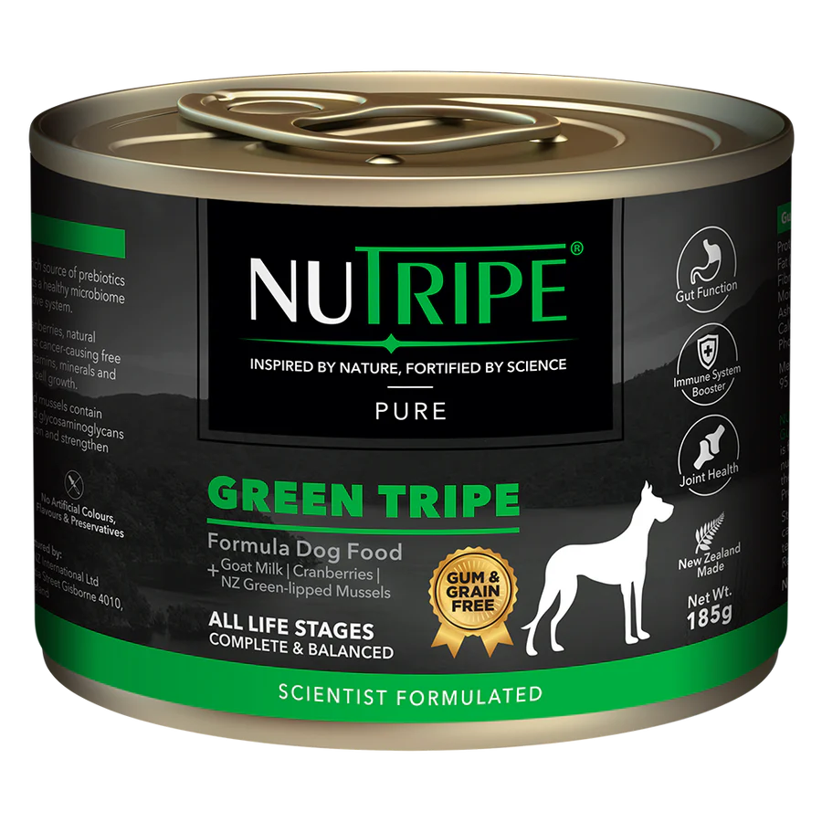 Nutripe Dog Gum & Grain Free Pure Green Tripe 185g X24