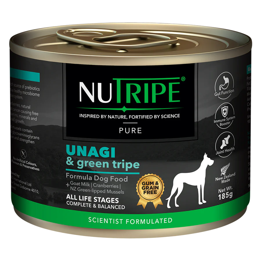 Nutripe Dog Gum & Grain Free Pure Unagi & Green Tripe 185g X24