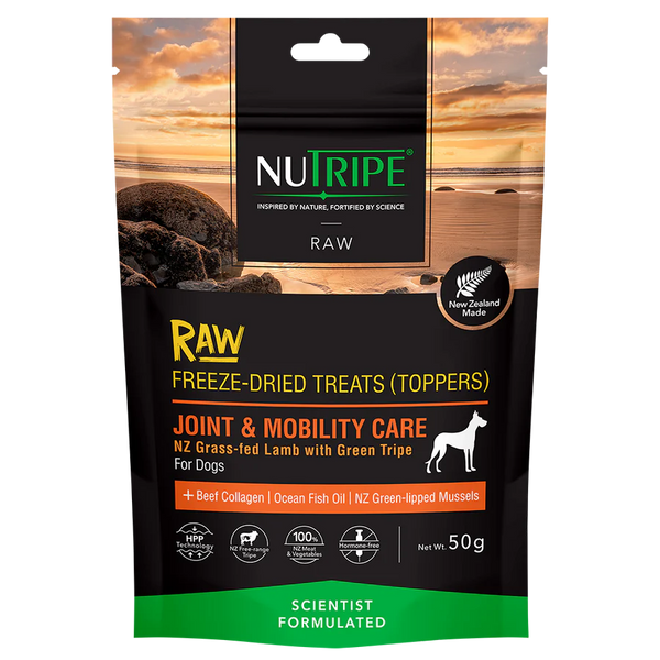 Nutripe Raw Joint & Mobility Care Lamb With Green Tripe Freeze-Dried Dog Treats (Toppers) 50g X2