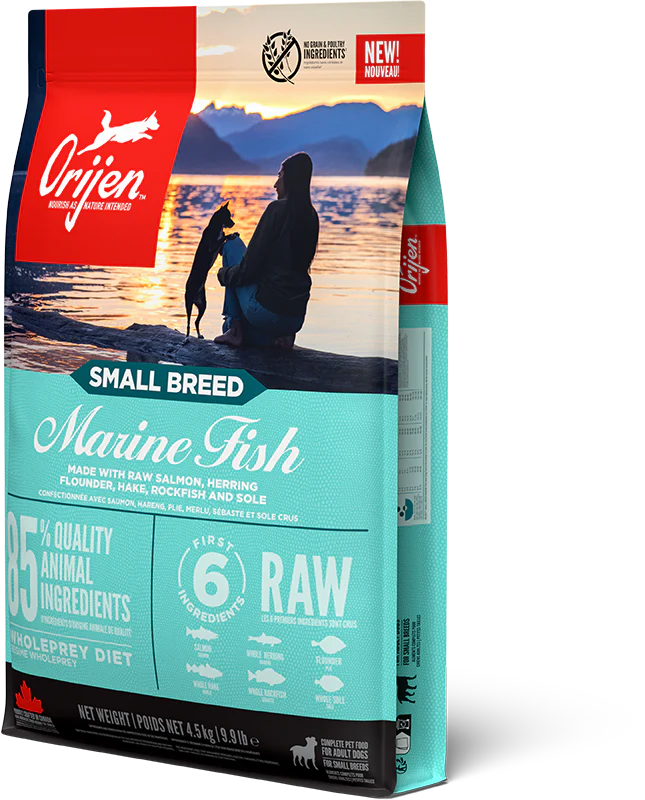 ORIJEN Small Breed Marine Fish Dry Dog Food 1.8kg / 4.5kg | High Protein Fish Recipe Dog Kibble