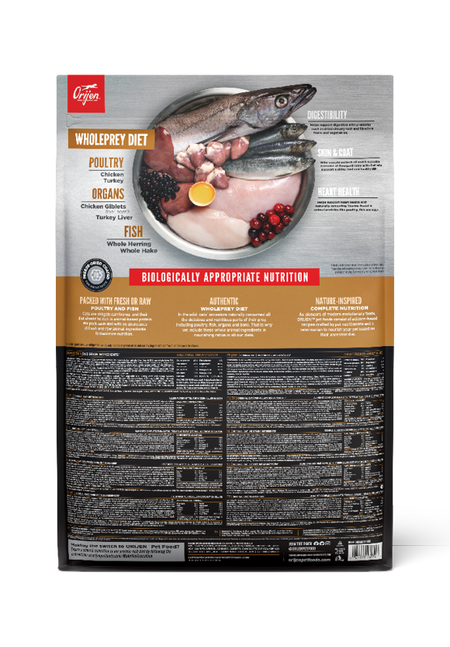 ORIJEN Original Dry Cat Food | Adult Cat Kibble Grain Free Freeze-Dried Coated WholePrey Recipe Fresh & Raw Ingredients