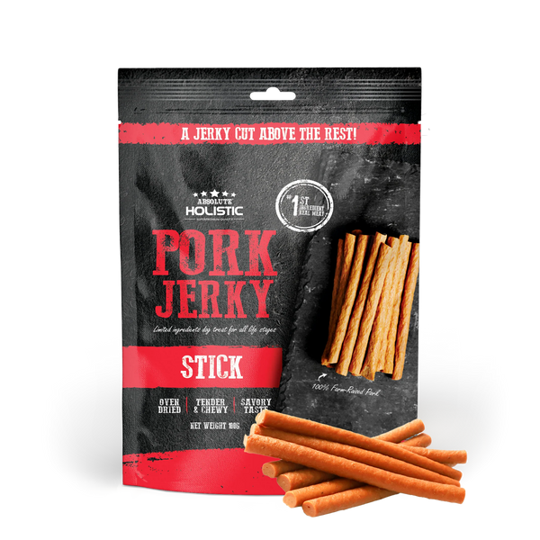 Absolute Holistic Grain Free Treats for Dog Pork Jerky Loin Stick 100g