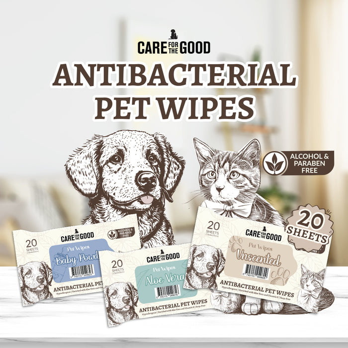 Care for the Good Antibacterial Pet Wipes 20pcs (15x20cm)