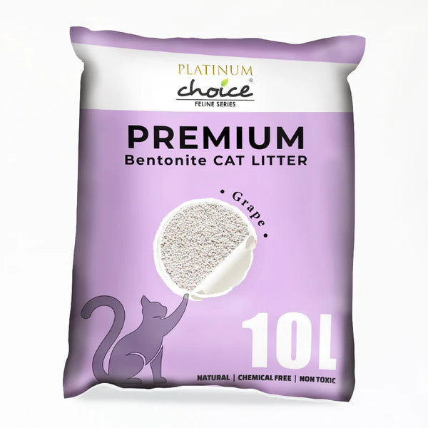 Platinum Choice Premium Bentonite Cat Litter Grape 10L X2