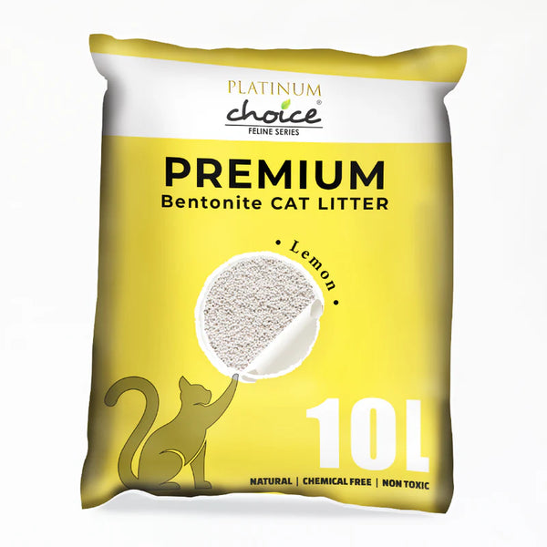 Platinum Choice Premium Bentonite Cat Litter Lemon 10L X2