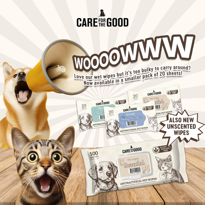 Care for the Good Antibacterial Pet Wipes 20pcs (15x20cm)