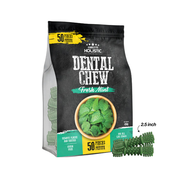 Absolute Holistic Jumbo Pack Dental Chews for Dogs Fresh Mint (2 Option)