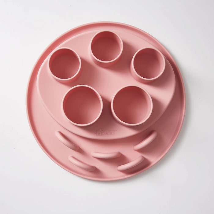 Puzzle Feeder Digger For Cat Hunting Instinct Coral-Pink