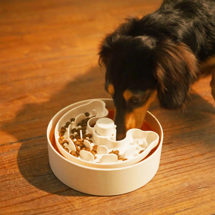 Puzzle Feeder Interactive Dog Bowl Lick Lite Yellow