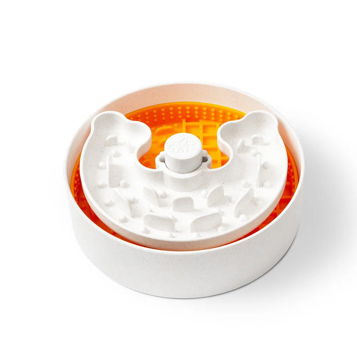Puzzle Feeder Interactive Dog Bowl Lick Lite Yellow