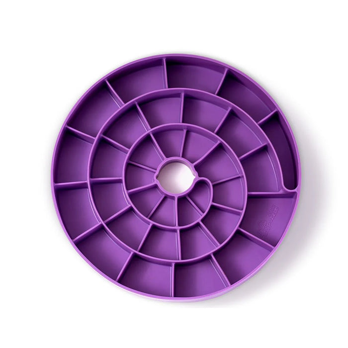 Puzzle Feeder Interactive Dog Bowl Swirl Purple
