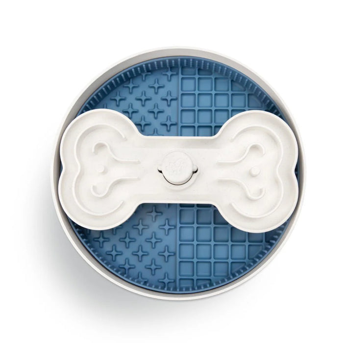 Puzzle Feeder Interactive Dog Bowl Lick Mat Lake Blue