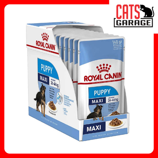 Royal Canin Maxi Puppy Pouch Wet Dog Food 140g (10 Pouches)