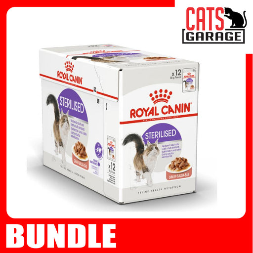 Royal Canin Feline Pouch Sterilised Cat Wet Food  in Gravy 85g X12