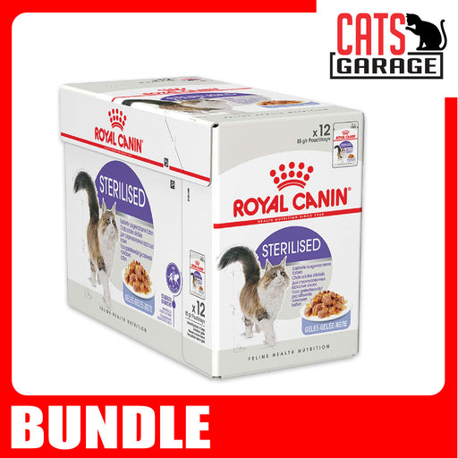 Royal Canin Feline Pouch Sterilised Cat Wet Food in Jelly 85g X12