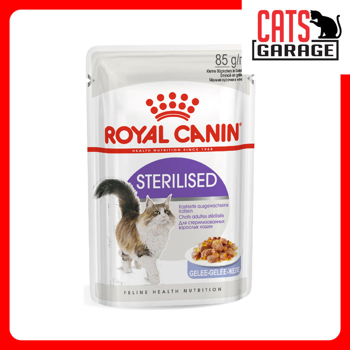 Royal Canin Feline Pouch Sterilised Cat Wet Food in Jelly 85g X12