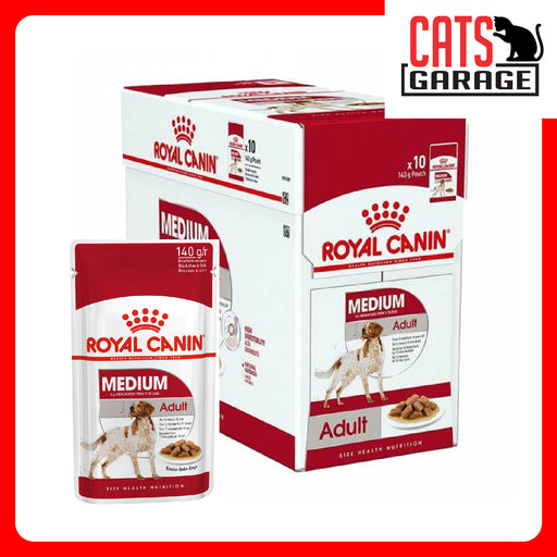 Royal Canin Canine Medium Adult Pouch Wet Dog Food 140g (10 Pouches)