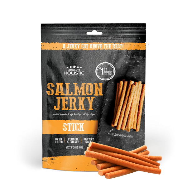 Absolute Holistic Grain Free Treats for Dog Salmon Jerky Loin Stick 100g