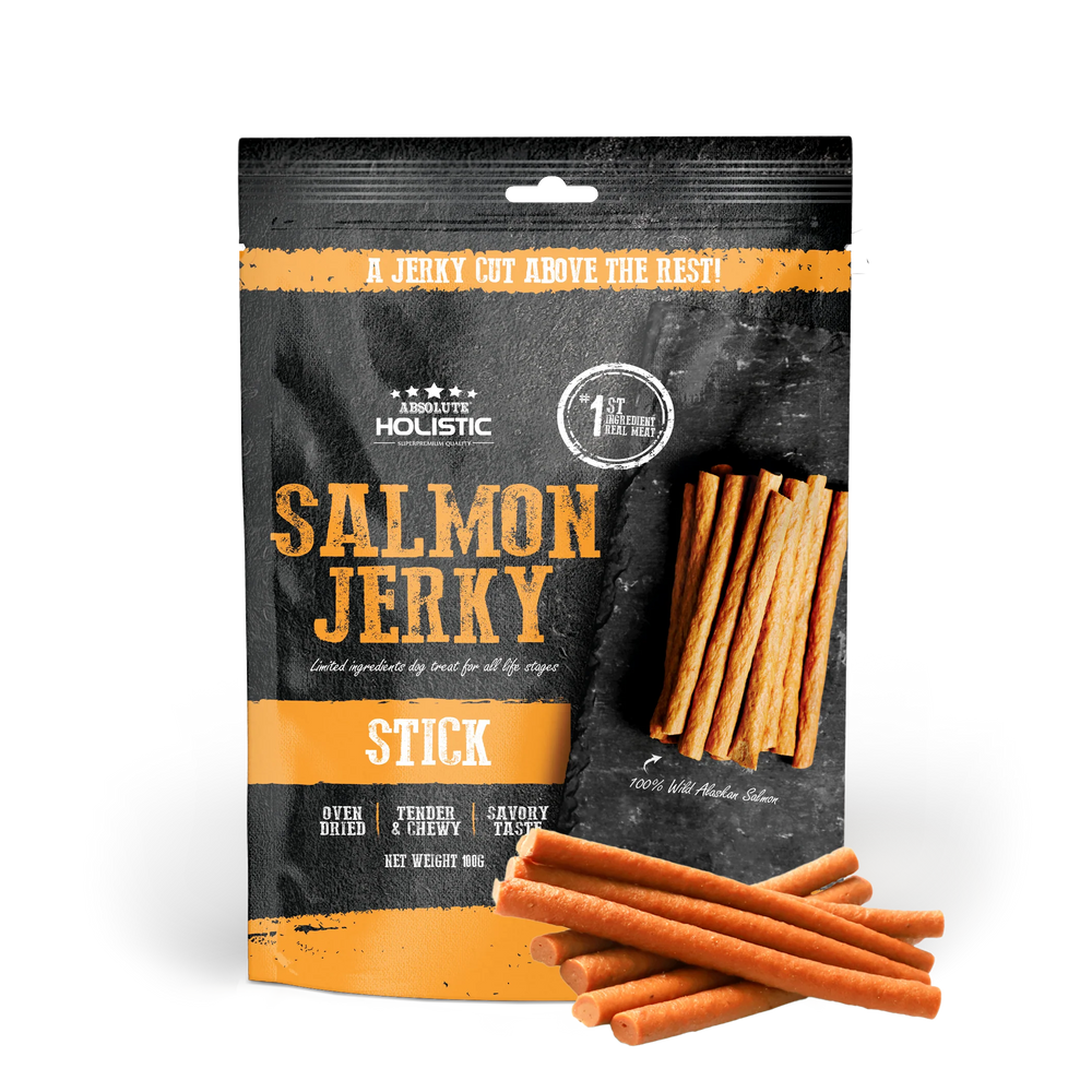 Absolute Holistic Grain Free Treats for Dog Salmon Jerky Loin Stick 100g