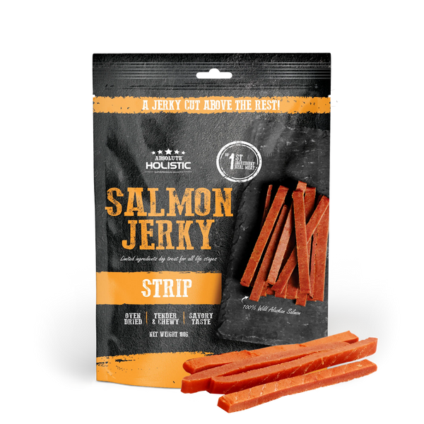 Absolute Holistic Grain Free Treats for Dog Salmon Jerky Loin Strip 100g