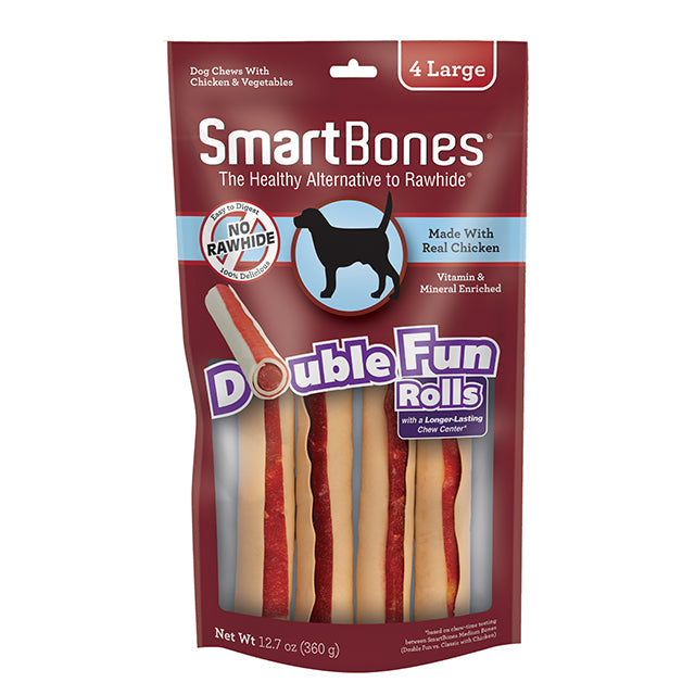 SmartBones Innovative Chews Dog Food Treats Wrapped/Double Fun/Rolls/Twistz