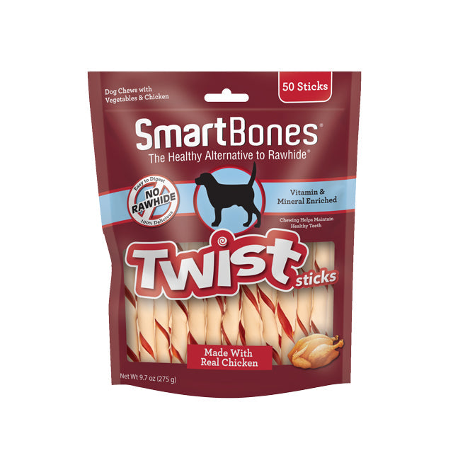 SmartBones Smart Dog Food Treats Twist/Sticks/Chips