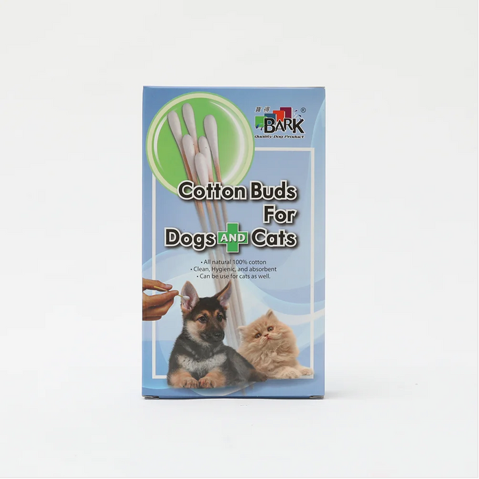 Bark Cotton Buds for Dogs & Cats 50pcs (3 Sizes)