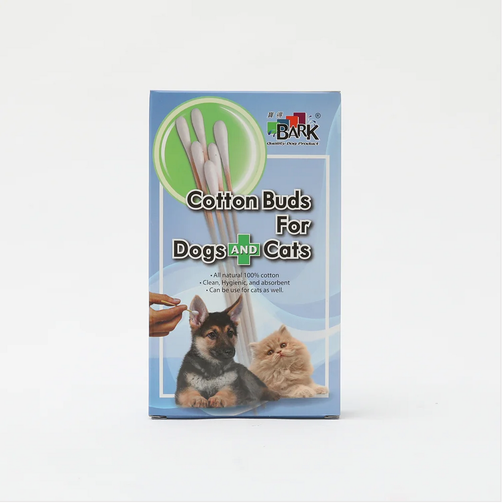Bark Cotton Buds for Dogs & Cats 50pcs (3 Sizes)