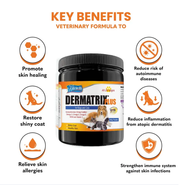 Kala Health Dermatrix Plus For Dogs And Cats 240g