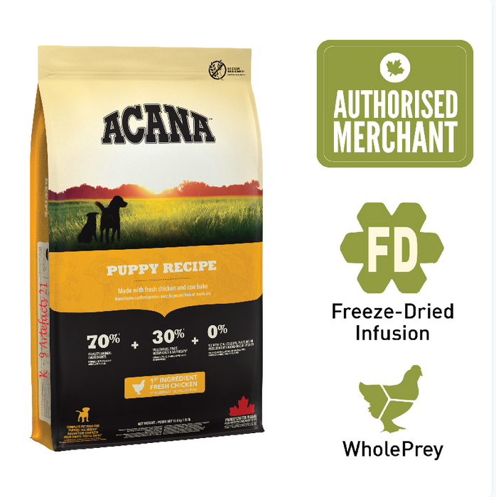 ACANA Heritage Freeze-Dried Coated Puppy (2kg & 11.4kg)