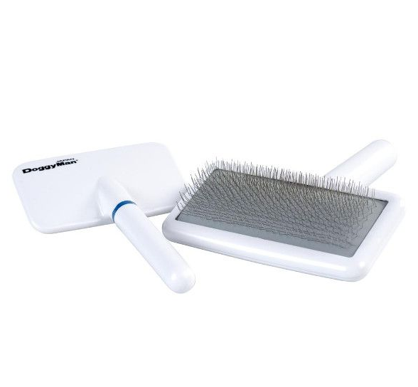 DoggyMan White Grooming Slicker Brush For Cats & Dogs