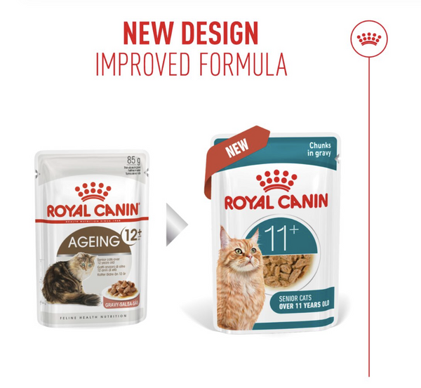 Royal Canin Ageing 11+ (Replaced to Ageing 12+) CIG Cat Wet Food 85g X12