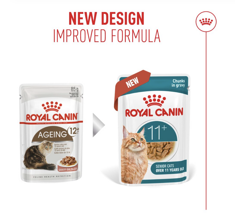 Royal Canin Ageing 11+ (Replaced to Ageing 12+) CIG Cat Wet Food 85g X12