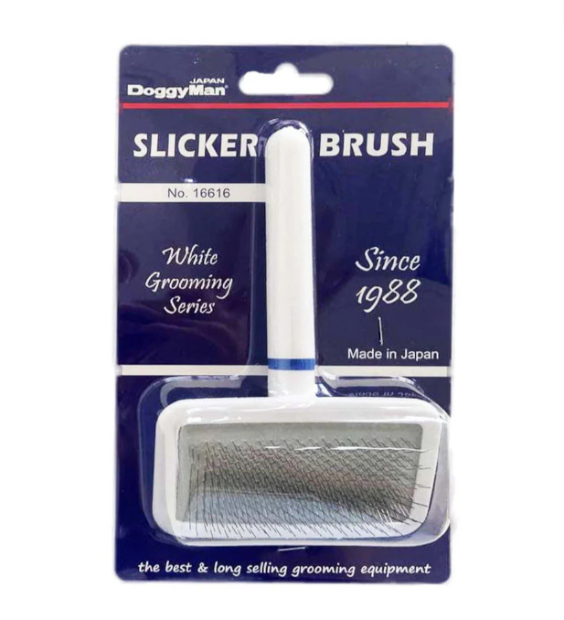 DoggyMan White Grooming Slicker Brush For Cats & Dogs