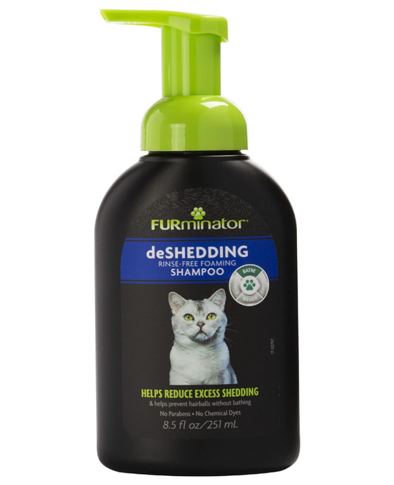 FURminator Fur deShedding Rinse Free Foaming Cat Shampoo 8.5oz