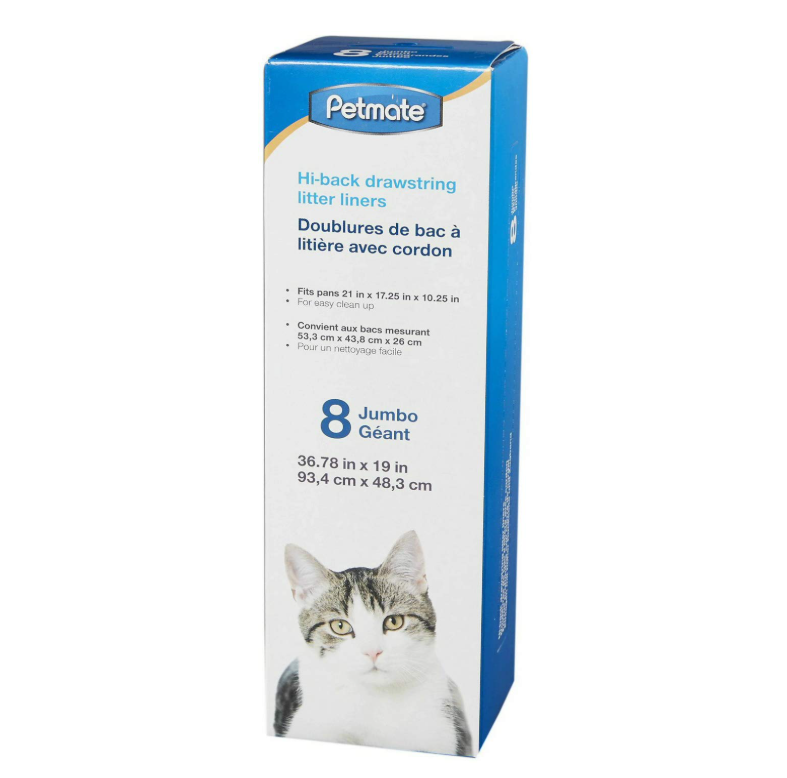 Petmate Hi-Back Drawstring Cat Litter Liners