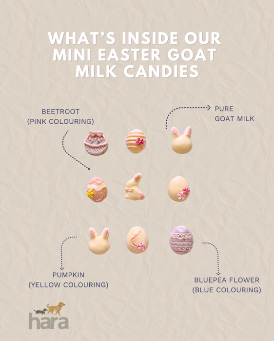 Hara Pets Easter Collection - Easter Egg/Goat Milk Candies Assorted/Goat Milk Cookies/Bunny Cookies