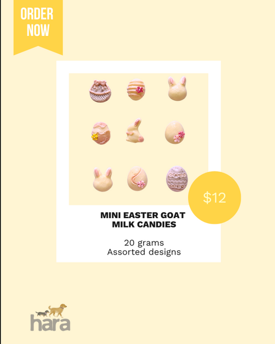 Hara Pets Easter Collection - Easter Egg/Goat Milk Candies Assorted/Goat Milk Cookies/Bunny Cookies