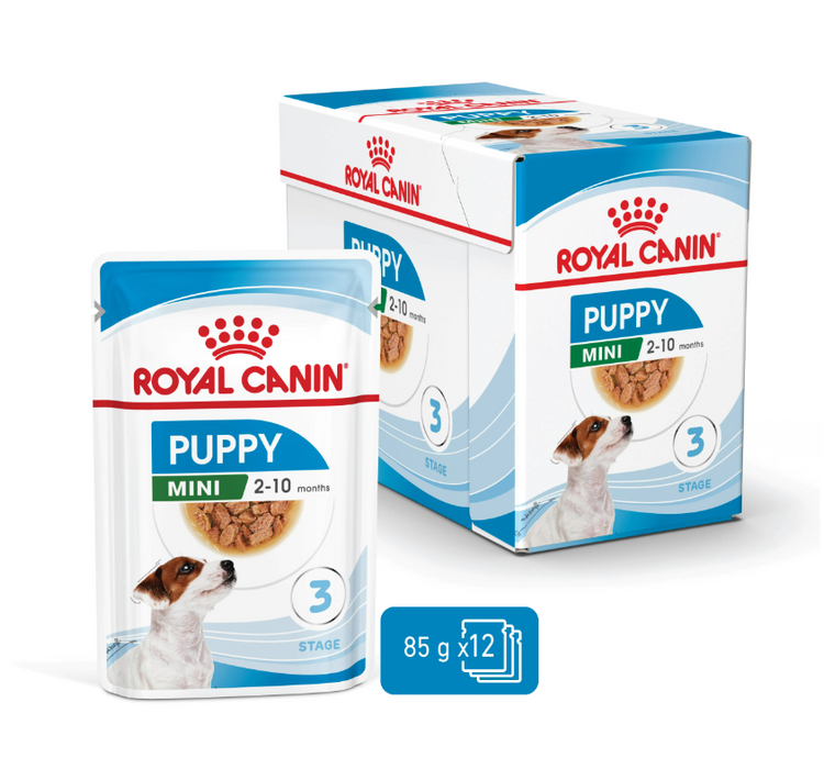 Royal Canin Mini Puppy Pouch Wet Dog Food 85g (12 Pouches)